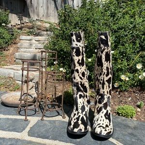 Donald J Pliner Calf Hair Print Boots